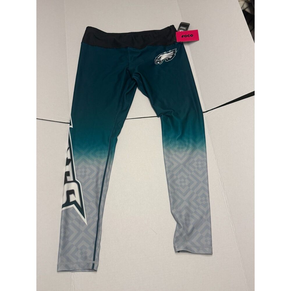 Philadelphia Eagles FOCO NFL Leggings Women’s Large NWT Green Logo Football NWT